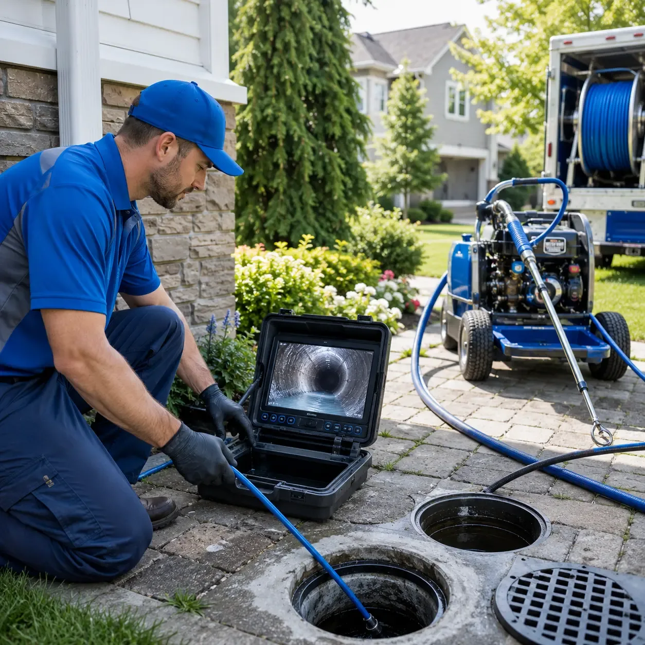 Outdoor drain cleaning professionals serving Farmersville Station, NY