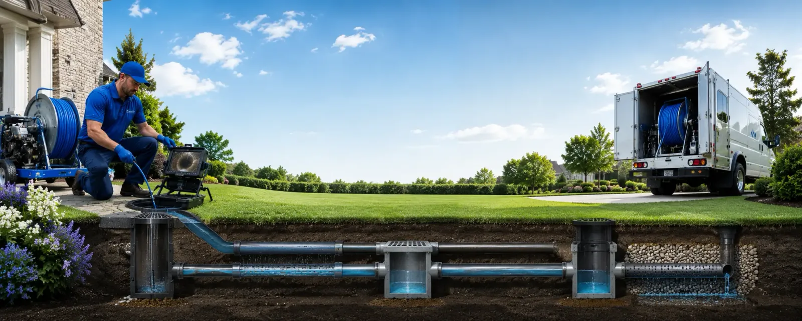 Outdoor drain cleaning information for Farmersville Station, NY